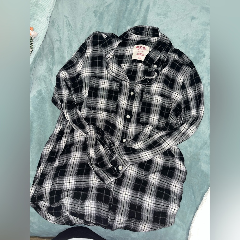 Black and white flannel and light weight